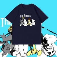 เสื้อยืด（พิมพ์ลาย） THE BEAGLES ผ้า Cotton 100% S-5XL