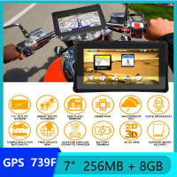 XGODY กันน้ำ GPS นำทาง 739F 7 "นิ้วหน้าจอสัมผัสแบบพกพารถจักรยานยนต์/รถยนต์/รถบรรทุก Navigator 256MB RAM + 8G ROM 2023 ใหม่ล่าสุดฟรีแผนที่จัดส่งฟรี