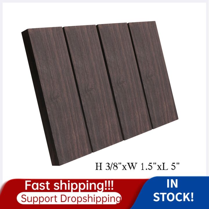 2pcs-blackwood-block-ebony-lumber-crafts-for-guitar-wood-material-diy-handle-guitar-inlay-decor-open-grain-texture-ebony-lumber