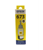 Epson 673 Y น้ำหมึกเติมแบบขวด สีเหลือง ของแท้ 70ml (T673400)