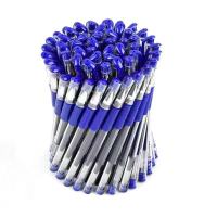 ปากกาเจล สีน้ำเงิน หัวเข็ม ขนาด 0.38 mm. แพ็ค 1 โหล 12 แท่ง เปลี่ยนไส้ได้ แถมไส้ปากกา 2 ชิ้น