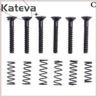 [Kateva] COD กีตาร์ไฟฟ้า6ชิ้นสกรูกระบะแบบขดลวดเดี่ยว + ชุดสปริงสีเงิน20.2x3มม.