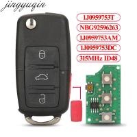 Jingyuqin 4B กุญแจรีโมต315Mhz ID48สำหรับ VW Golf 4 5 6 Jetta Passat CC โปโล Tiguan Beetle Touran 1J0959753AM /Dc /T/NBG92596263