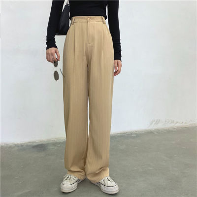 เกาหลีลายถุงกางเกงผู้หญิงใหม่เอวสูงหลวมตรงกางเกงขากว้างหญิง2022ฤดูร้อน S-4XL