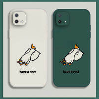 เคสoppoa16 มาใหม่2023 A16K Case เคสการ์ตูนน่ารักเป็ดเคสซิลิโคนเหลว Flocking ฝาครอบโทรศัพท์ป้องกัน เคสโทรศัพท์