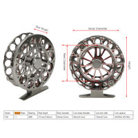 New F90 High Speed Bearing System Aluminum Alloy Fly Reel Fishing Wheel Fish Tackle Accessory Front Wheel-Silver