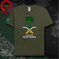 Saudi Arabia Saudi Arabian Sa Sau Men T Shirt Fashion 2023 Jersey Nation Team 100% Cotton T-Shirt Fitness Clothing Tees New Tops