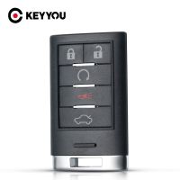 [New Changes] KEYYOU เปลี่ยน5ปุ่ม Smart Remote Key Shell สำหรับ Cadillac CTS XTS DTS SRX 2013-2014 ATS Escalade GMC Keyless Entry Key