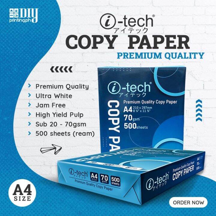 Bond Paper ITECH 70gsm / Inkjet Paper for School and Office Use A4 size