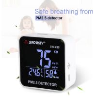 PM 2.5 Detector เครื่องวัดปริมาณฝุ่น 3in1 มี sensor วัดค่า PM2.5 วัดอุณหภูมิ และวัดความชื้นในอากาศ ในตัวเดียว