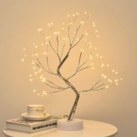 Fairy Led Night Light Christmas Tree Table Lamp Battery/USB Operated Bedside Lamp For Room New Year Decor Desk Holiday Lighting