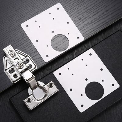 6pcs Cabinet Door Furniture Hinge Repair Plate Window Drawer ABS Easy Install Accessories Kitchen Cupboard Square Home Durable