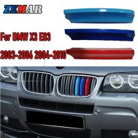 3pcs M Sport Car Front Racing Grille Strip Trim Clip for BMW X3 E83 2003 2004 2005 2006 2007 2008 2009 2010 Accessories