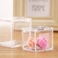 12pcs/lot Clear DIY Wedding Gift Box Baby Shower Favors Mini Transparent Plastic Candy Box