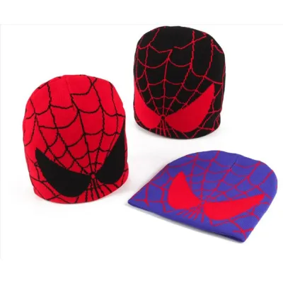 ATNV อุปกรณ์เสริม Breathable Spider หมวกกำมะหยี่ถักสำหรับผู้ชายผู้หญิงคอสเพลย์ Skullies Beanies หมวกหมวกถักหมวกแมงมุมปักหมวกทรงถั่วหมวกบีนนี่