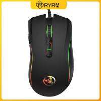 ZZOOI RYRA Wired Gaming Mouse PC Gamer Mouse RGB Silent Mouse 3200 DPI Ergonomic USB Mause With Backlight 7 Button For Laptop Computer