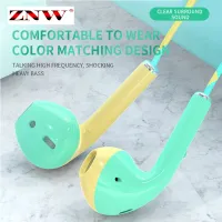 ZNW 6D Fashion Design Wire Earphones With Mic Good Sound In Ear Headphones 3.5mm Universal Earphone Waterproof Headset For Samsung/Apple/Xiaomi/Oppo etc