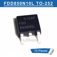 10ชิ้นFDD850N10L TO-252 FDD 850N10L 850N10 TO252 100โวลต์/15.7A N-ช่องMOSFETทรานซิสเตอร์ใหม่แบบดั้งเดิม