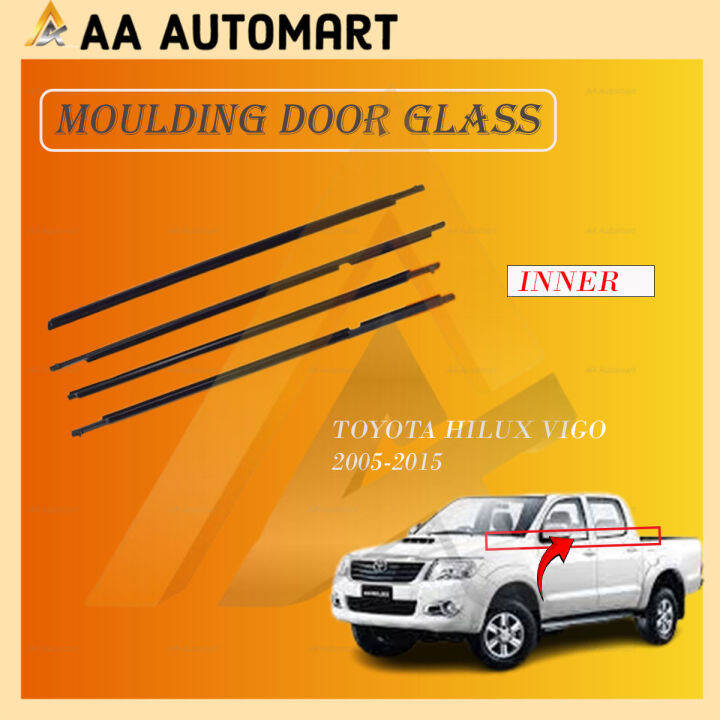 Toyota Hilux Vigo 20052015 Inner Door Moulding Lining Rubber Glass