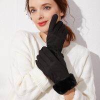 [A Like]2022ใหม่แฟชั่นผู้หญิงถุงมือน่ารัก Furry Warm Mitts Full Finger Mittens กลางแจ้งหญิง Screen