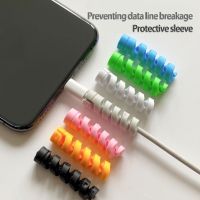 20Pieces Cable Protector Winder Organizer Clip Charger Holder Cord Silicone Spiral Cover Flexible Protective Ties Sleeve Wire Cable Management