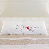 PLW หมอน HUMAN TOUCH SHARK ATTACK Couple Pillowcases SET 2 หมอนหนุน หมอนราคาถูก หมอนเพื่อสุขภาพ