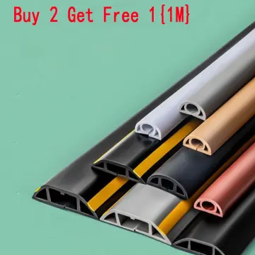 1M PVC Anti-extrusion Cord Protector Self-Adhesive Floor Cable