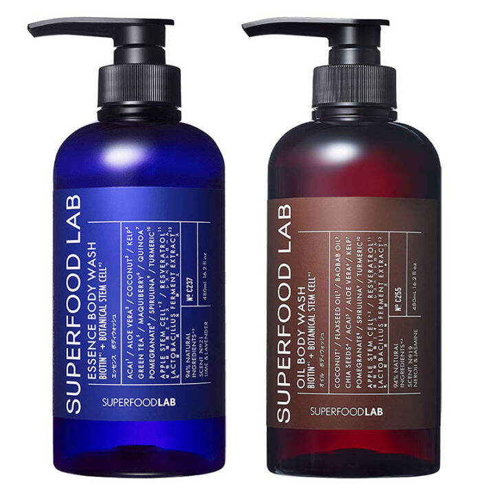 Sữa tắm Superfood Lab 480ml giúp làm sạch bụi bẩn trên làn da và nuôi