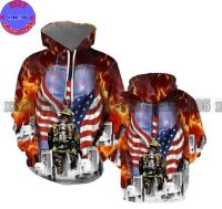 Xzx180305  Firefighter Custom Text All Over Print hoodies For Men &amp; Women CN1308 (Private Chat Free Name&amp;Logo Change)