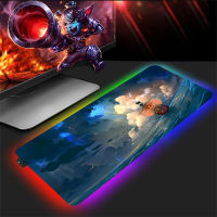 Gaming Mouse Mat Backlit Rgb Led Mousepad Anime Car Gamer Keyboard Pad For Office Computer Accessories Diy Mats Pc