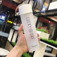 [A SELL Hot Sale] 360MlFrosted ขวดน้ำแก้วเครื่องดื่มขวดภาชนะบรรจุน้ำหดขวด-ถ้วยถ้วยปกรวม