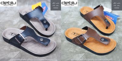 รองเท้าผู้ชาย Deblu[รุ่น M4500]รองเท้าแตะเพื่อสุขภาพ แบบสวม  (สีดำ  /น้ำตาล)ไซส์ 39-44