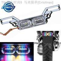 【CW】✚♤  LYMOYO Motorcycle DRL Strobe brake Lamp Flash Stop flow colorful License Plate tai police warning day light