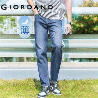 GIORDANO ผู้ชาย เทนเซล ผอม คาวบอย หนวด ขาวกางเกงห้าส่วน Free Shipping 181130019449