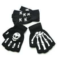 hotx【DT】 New Punk Gloves Half In The Dark Fingerless Stretch Knitted Mittens