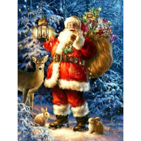 Christmas Santa Claus Printed 11CT Cross Stitch DIY Embroidery Kit DMC Threads Handicraft Hobby Handmade Painting Promotions