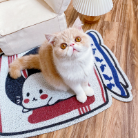 Creative Design Cat Litter Mat Cute Cat Toilet Cat Litter Mat Sand Control and Anti-take Out Mat