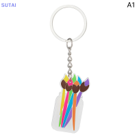 ?【Lowest price】SUTAI พวงกุญแจพวงกุญแจเพ้นท์สีการ์ตูนพวงกุญแจพวงกุญแจพวงกุญแจจี้ศิลปะพีวีซีกระเป๋าพวงกุญแจห้อยเครื่องประดับสำหรับเด็กของขวัญของเล่น