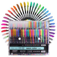 ZUIXUA ปากกาสีสำหรับวาดภาพสเก็ตช์กลิตเตอร์,ปากกาสีกลิตเตอร์ชุดปากกาหมึกเจลปากกาสีปากกามาร์คเกอร์สีสว่างปากกาเครื่องเขียนในโรงเรียนสำนักงาน12/24/36/48