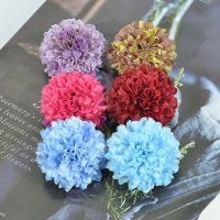 30pcs 5cm Silk Carnation Artificial pompom Flower Head Hydrangea Home wedding Decoration DIY Scrapbooking Fake Flower Wreaths