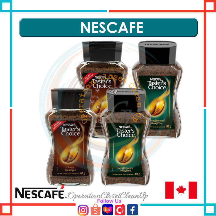 🇨🇦 Nescafe Taster's Choice Classic Blend 100g DECAFFEINATED Instant