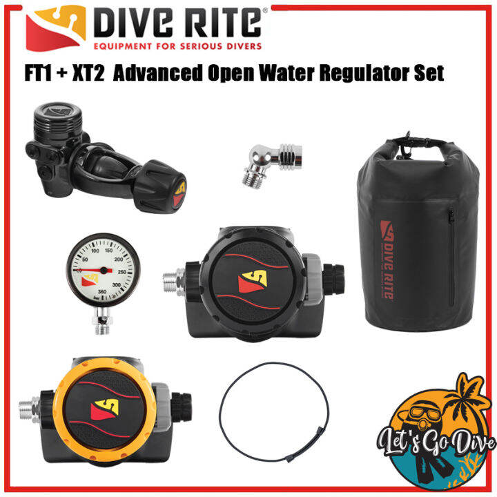 DIVE RITE FT1 + XT2 Advanced Openwater Regurater Set 1stage+Reg+Oct+Gauge ชุดอุปกรณ์หายใจ