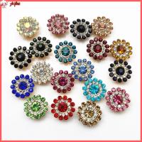 YIQIHE 10PCS 14mm หัตถกรรม ก้นเหล็ก ที่เป็นประกาย เครื่องประดับหมวก ปุ่ม Rhinestone หินแก้วคริสตัล ตกแต่งเสื้อผ้า