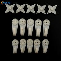 【cw】 10Pcs/lot  Multi Function White Plastic Invisible Wall Mount Photo Picture Frame Clock Mirror Nail Hook Hanger Seamless Nail