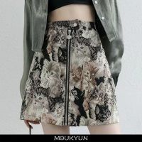 [COD] MOUKYUN Pattern Skirts Korean Fashion Waist Cartoon Streetwear Female Skirt Faldas Mujer