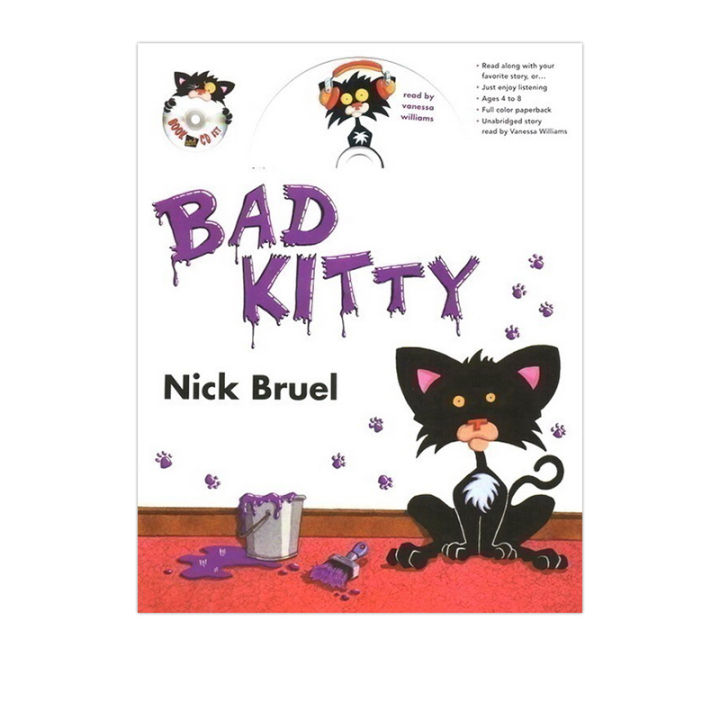 english-original-picture-book-bad-kitty-with-cd-childrens-english-enlightenment-picture-book-parent-child-family-primary-school-english-reading-improvement