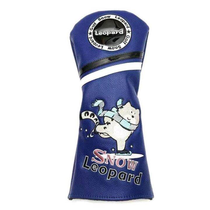 cute-snow-leopard-golf-club-cover-fairway-headcovers-for-driver-woods-hybrid-protector-waterproof-pu-leather-golf-accessories