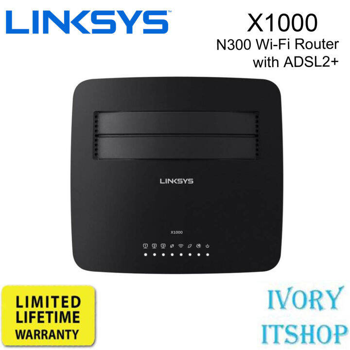 Linksys X1000 N300 WiFi Router with ADSL2+ Modem Lazada.co.th