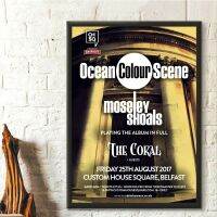 Ocean Colour Scene + ปะการัง In Belfast เหล้าองุ่นพิมพ์ผ้าใบโปสเตอร์ศิลปะภาพฝาผนังตกแต่งบ้าน (ไร้กรอบ)