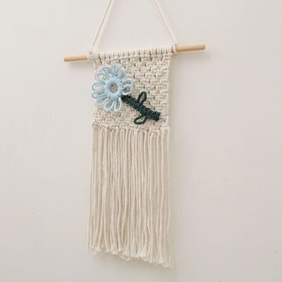 ใหม่ผ้าทอ Boho แบบแขวนผนังการตกแต่งแบบแขวนผนัง Macrame เชือกผ้าฝ้ายทอมือผ้าปูแต่งพู่การตกแต่งบ้านห้องเด็ก